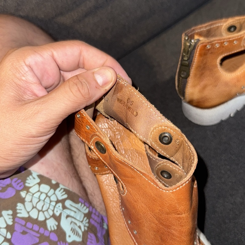 Bed Stu Brown Leather Platform Sandals - Picture 6 of 7